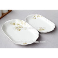 Porcelain Square Dish With Two Flowers decal